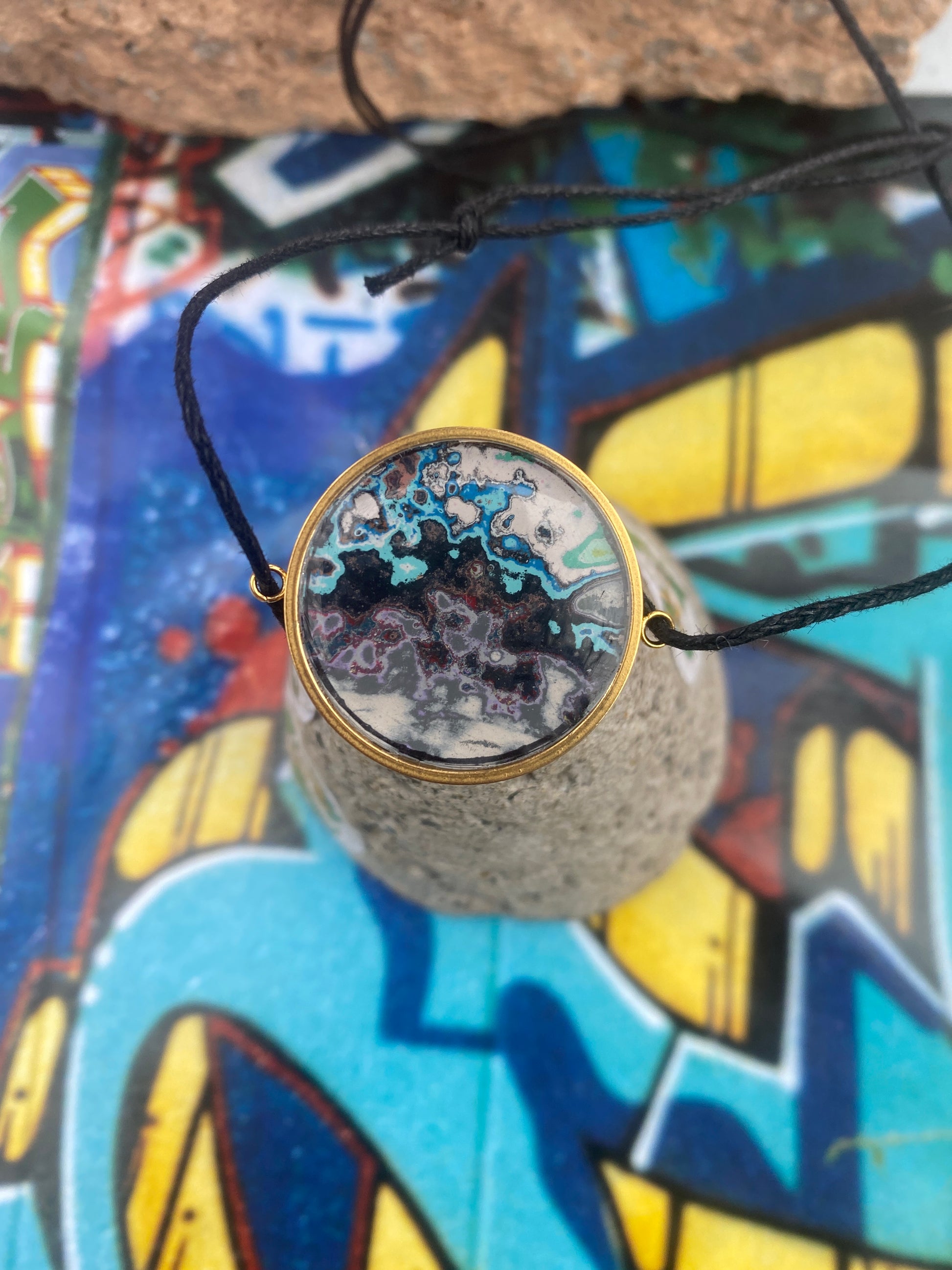 Recycled Graffiti necklace