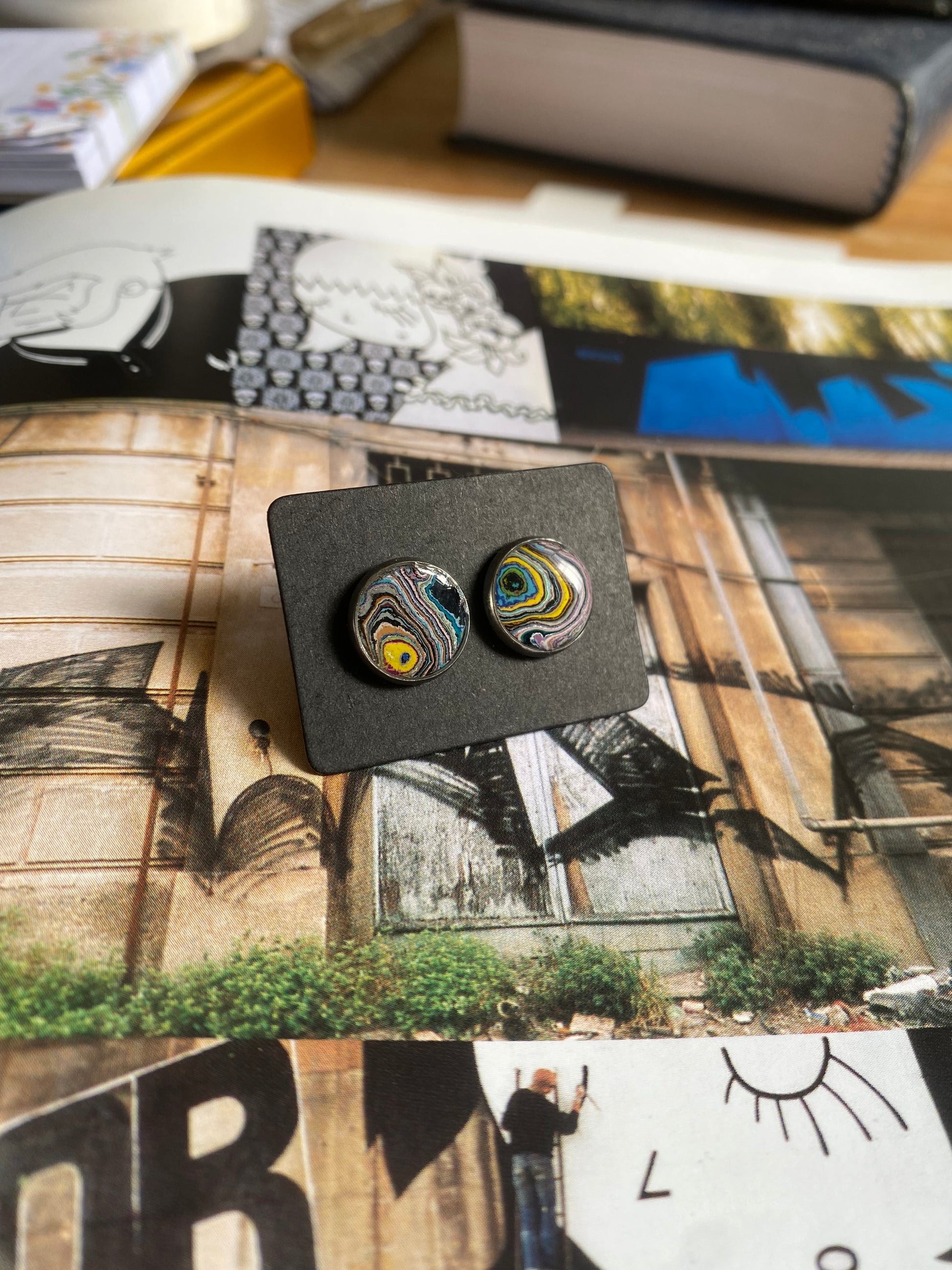 Re-Fitti recycled graffiti - Ear Studs