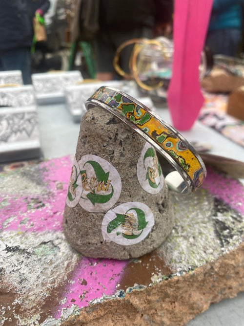 Recycled Graffiti bangle