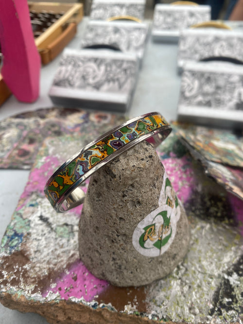 Recycled Graffiti bangle