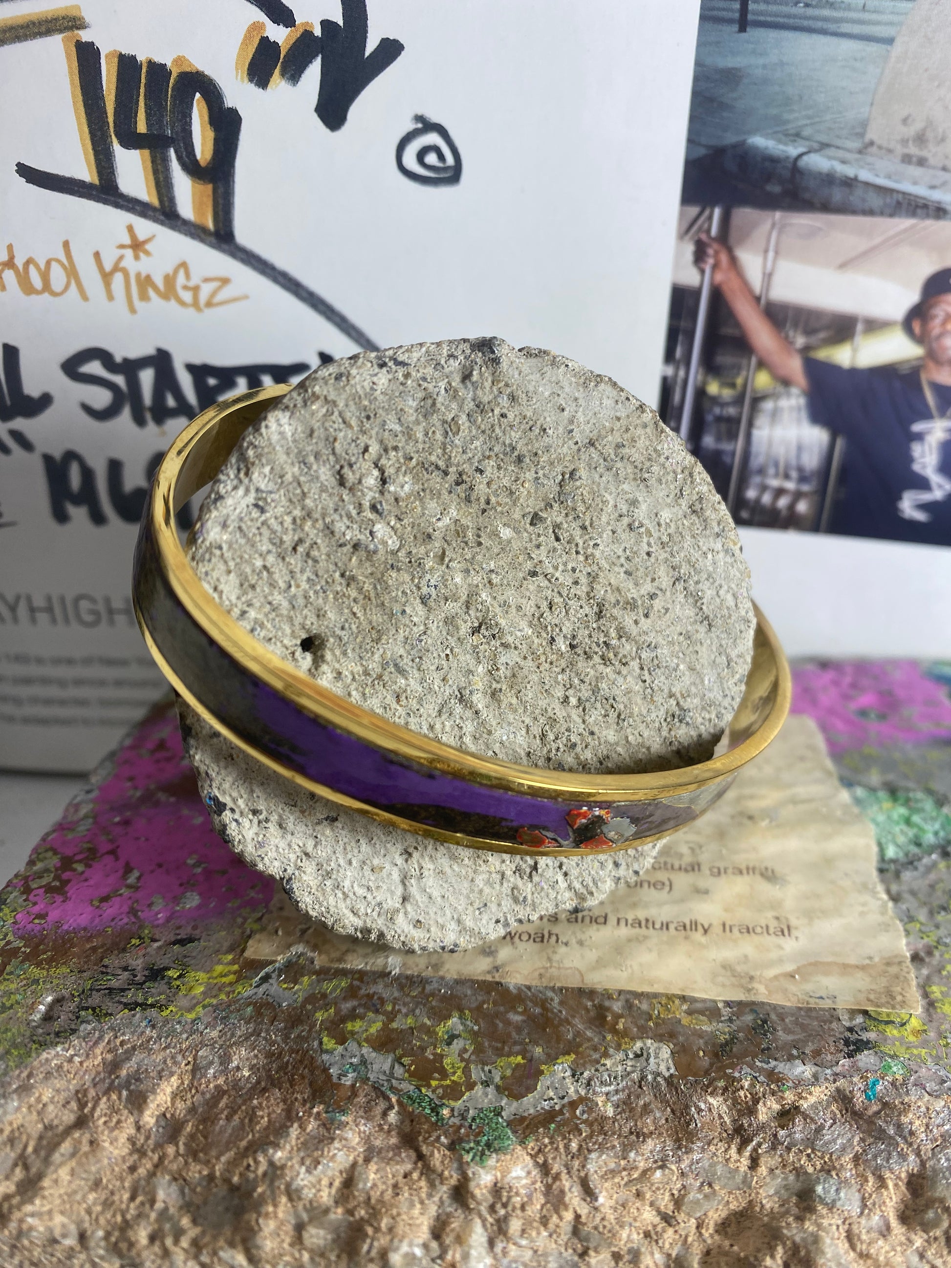 Recycled Graffiti bangle